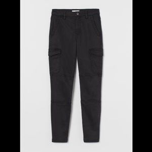 Slim fit charcoal cargo pants